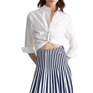 Camicia cropped con nodo