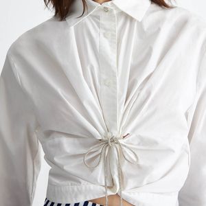 Camicia cropped con nodo