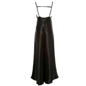 Black dress in Baden technical satin