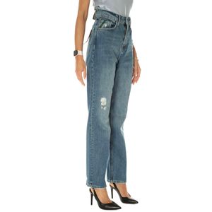 Cleveland Wide Leg Jeans with abrasion