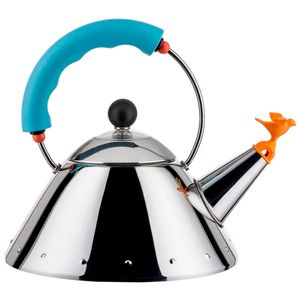 Blue kettle with bird 9093