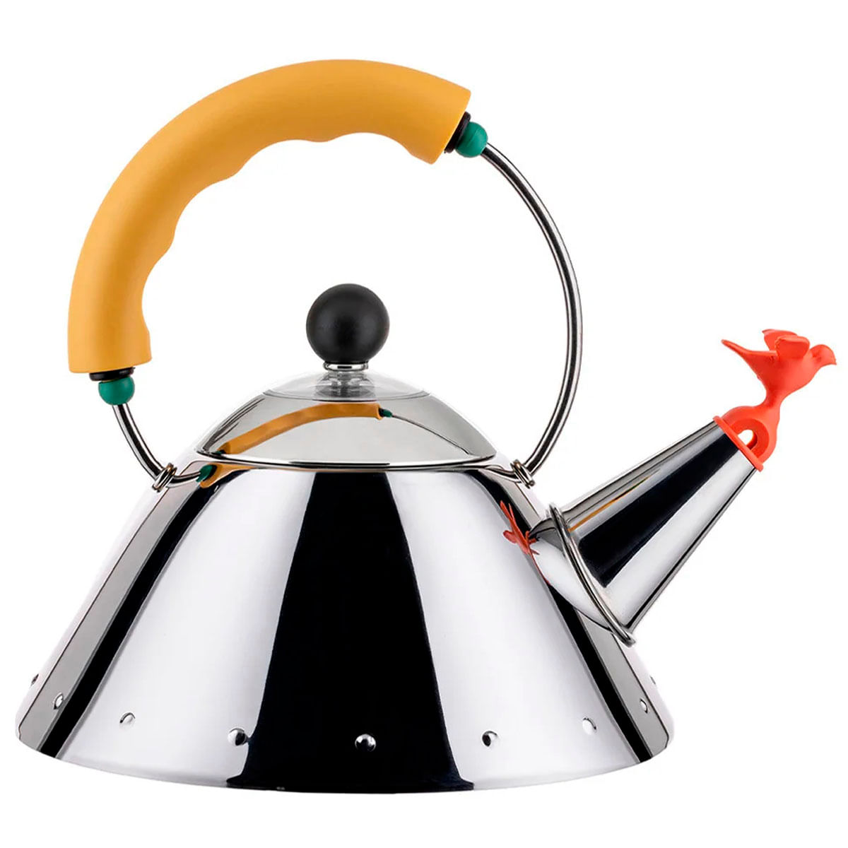 ALESSI - Yellow kettle with bird 9093 on arteni.it