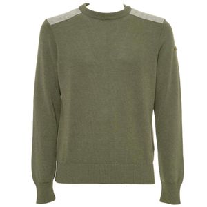 Maglione in cotone con spalline melange