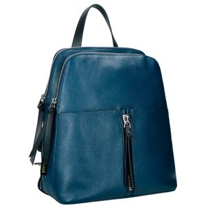 Diana leather backpack with front pockets