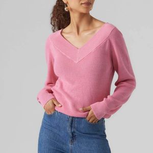 Maglione a V in misto viscosa
