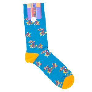 Monkey print socks in stretch cotton