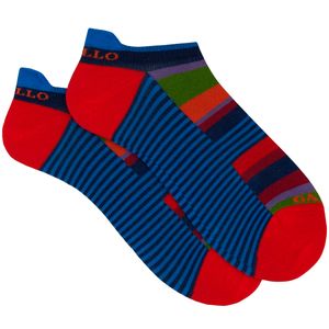Calzini colorblock a righe in cotone