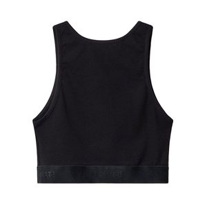 Top in cotone elasticizzato con fascia logata