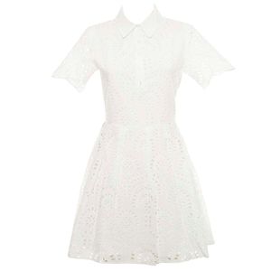 Iriom short dress in English embroidery