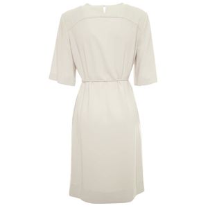 Beige dress with belt