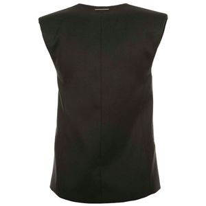 Gilet nero in morbido twill