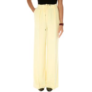 Pantalone dritto in satin di viscosa