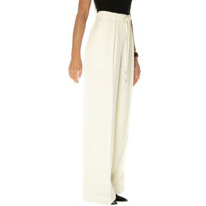 Pantalone dritto in satin di viscosa