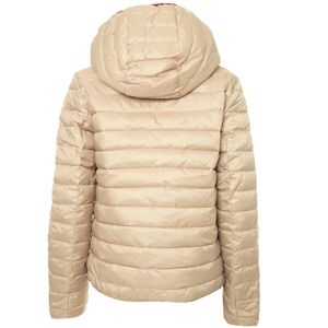 Reversible two-tone down jacket with hood