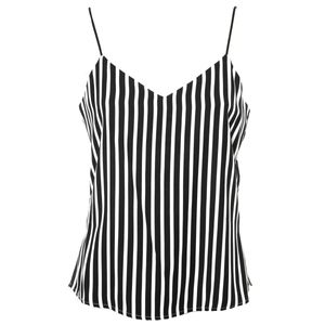Striped top with thin straps