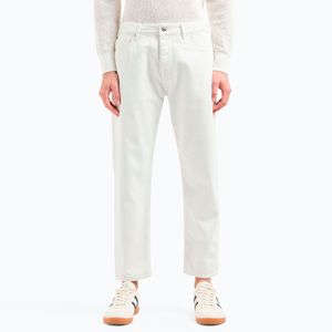 Jeans Carrot fit in denim bianco