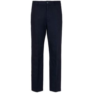 Pantalone navy in gabardine di cotone
