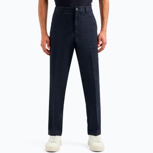 Pantalone navy in gabardine di cotone