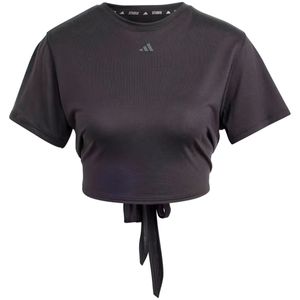 T-shirt nera da yoga Studio Wrapped