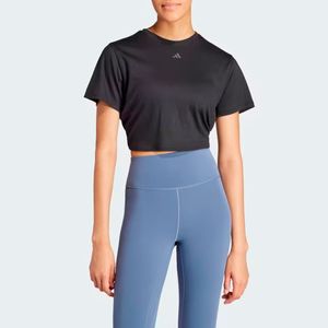 T-shirt nera da yoga Studio Wrapped