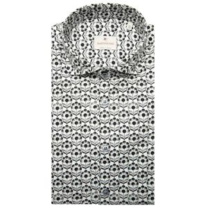 Gray Simo M/L shirt with floral geometric print