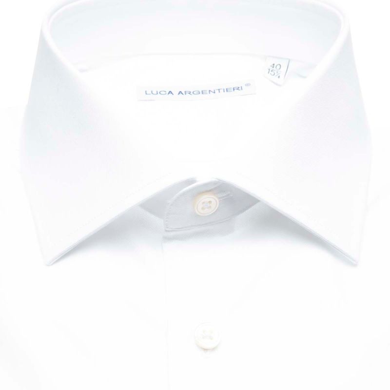 Camicia Azzurra Micro Quadretto Di Puro Cotone Tailor Fit - Foto 6