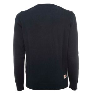 Crew-neck cotton sweater with eagle