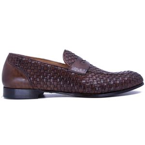 Mocassino Montecarlo in cuoio intrecciato