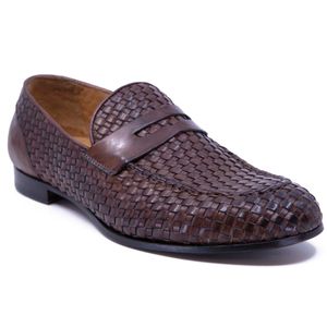 Mocassino Montecarlo in cuoio intrecciato