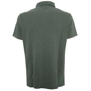 Three-button pique cotton polo shirt
