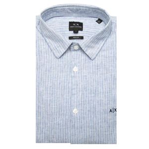Regular fit shirt in linen and cotton