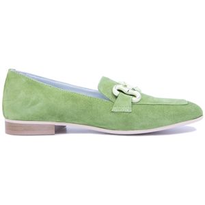 Mocassino in suede con catena
