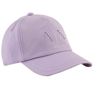 Purple hat with hard visor and logo