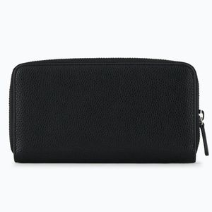 Zip-around wallet with shaped stitching