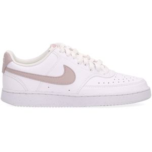Sneakers W Court Vision Low bianca con logo rosa