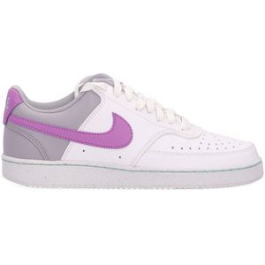 W Court Vision Low white, gray and lilac sneakers