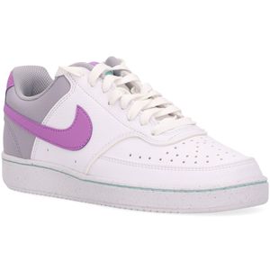 W Court Vision Low white, gray and lilac sneakers