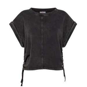 Black short-sleeved sweatshirt