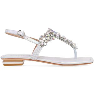 Silver jewel sandal