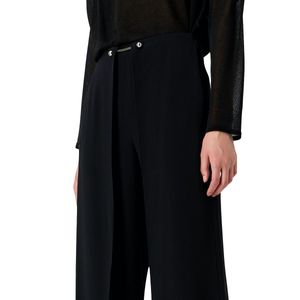 Black enver satin trousers