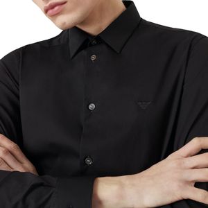 Solid color shirt in stretch nylon blend