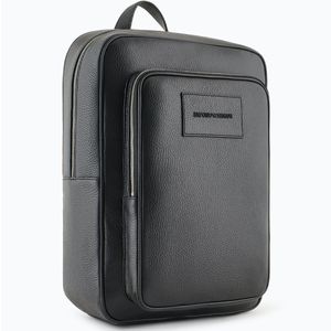 Backpack with laptop holder in tumbled leather