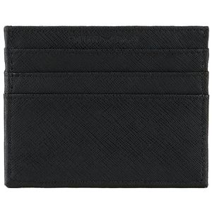 Saffiano eco-leather card holder with eagle plaque
