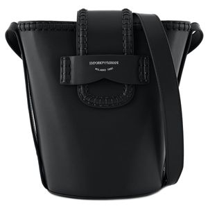 Icon leather shoulder bucket bag