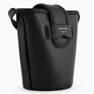 Icon leather shoulder bucket bag