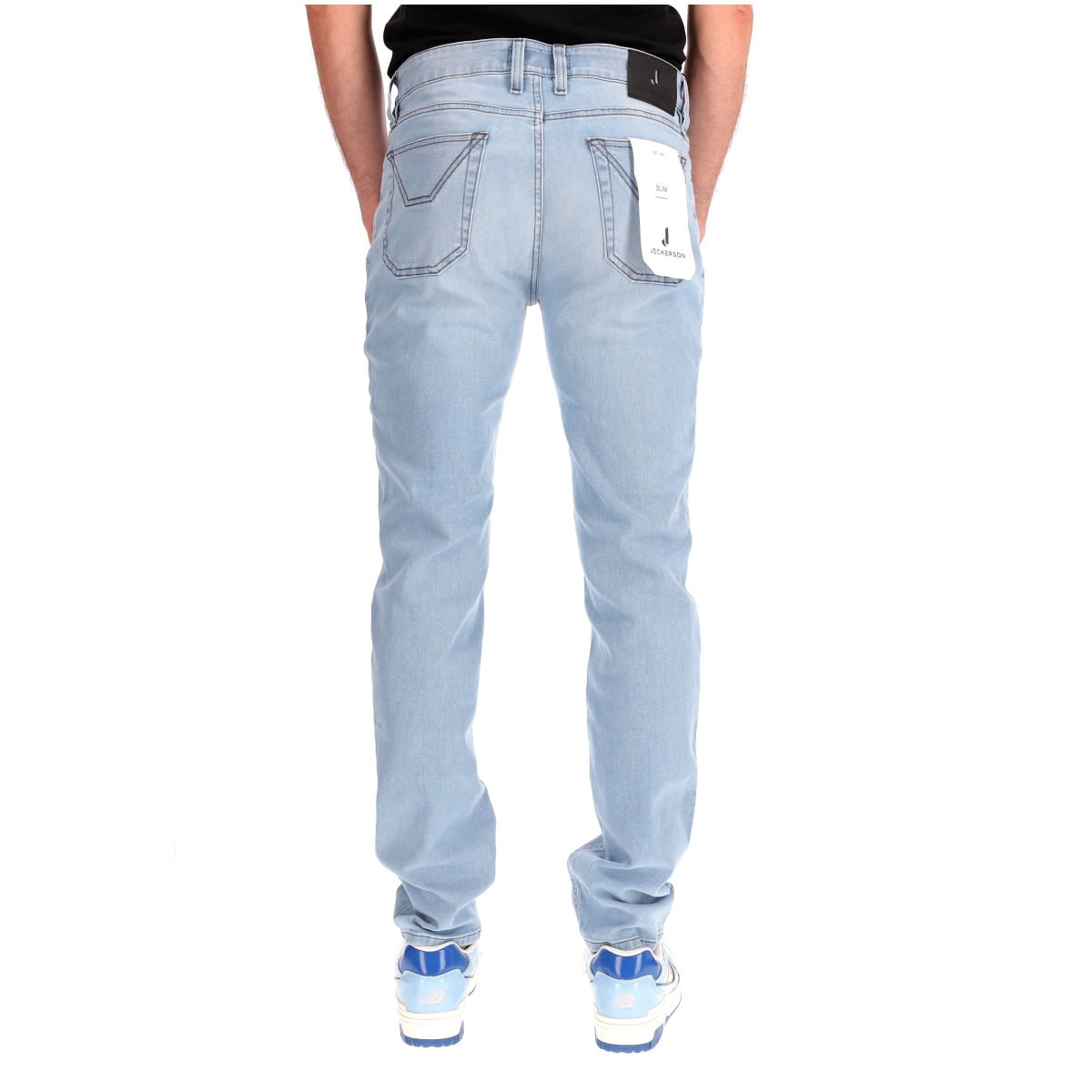 Jeckerson Gray Cotton Skinny Pants main image 1