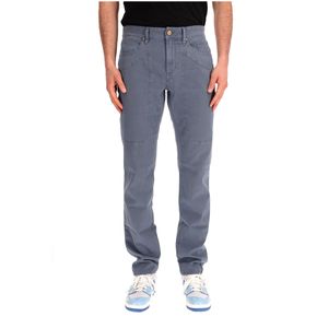 John trousers with light blue micro-texture