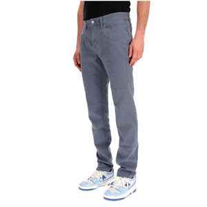 John trousers with light blue micro-texture