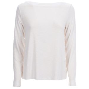 Lightweight viscose sweater with boat neckline