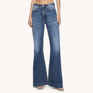 Olivia blue bootcut jeans in fixed denim